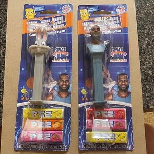 Space Jam PEZ Dispenser Set. Bugs Bunny / LeBron James
